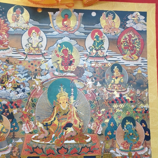 Tranh Thangka Hoàng Thần Tài Liên Sư_120x80cm